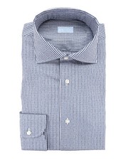 NWT IL SARTORE NAPOLI by VINCENZO DI RUGGIERO SHIRT blue striped 38 15