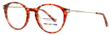 COLOURS by Alexander Julian Morgan Red Stripe Womens Round Eyeglasses 49-20-145
