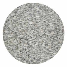 8' x 8' Beige Pure Wool Hand Loomed Modern Design Round Rug R65226