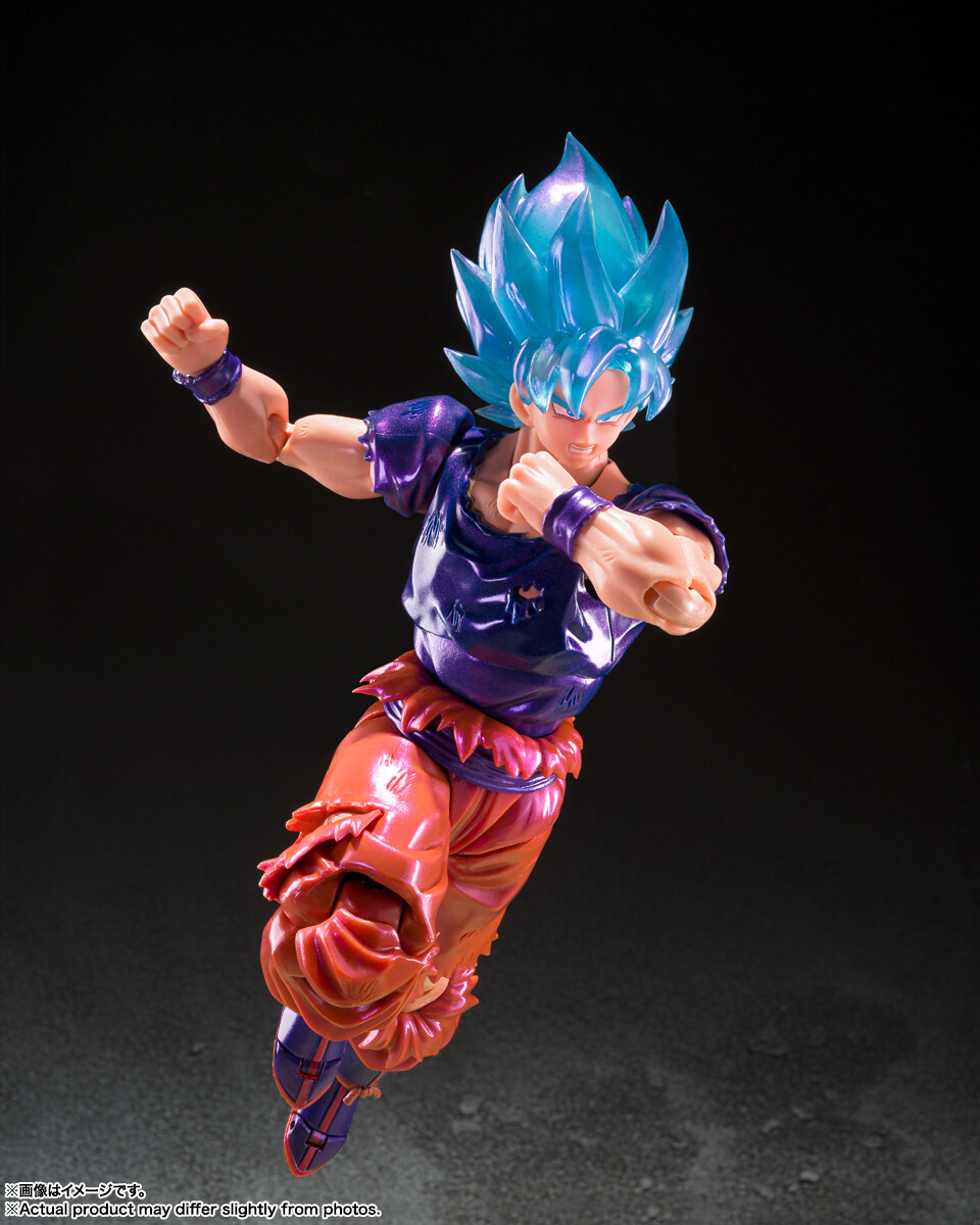 BANDAI S.H. Figuarts Super Saiyan God Son Goku Kaioken Vjump 30th