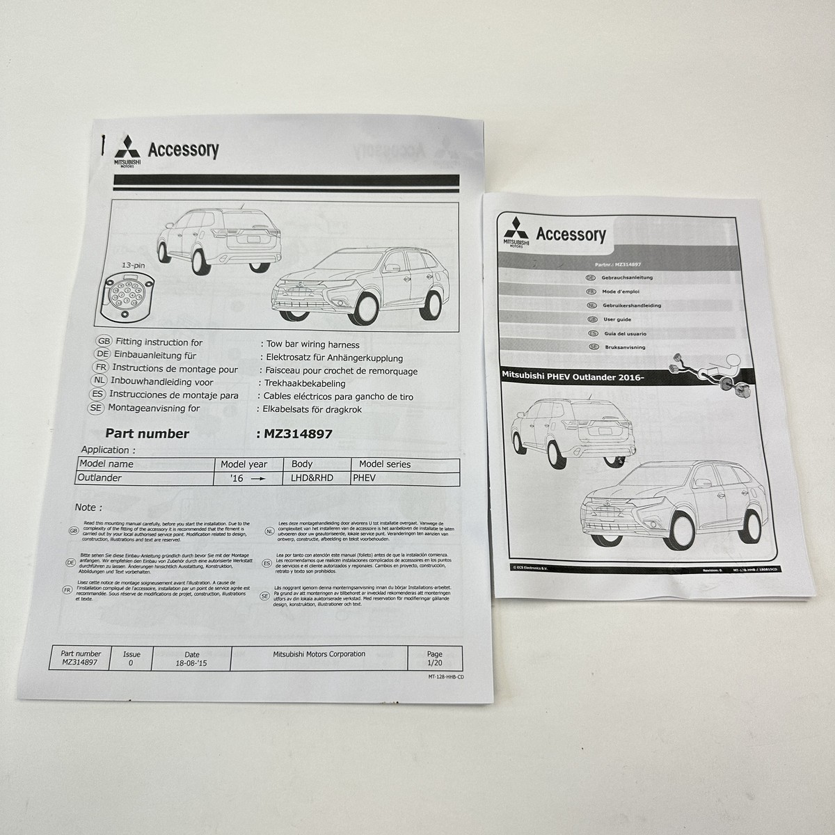 Mitsubishi Outlander 2016+ Rear Tow Bar Fitting Electrics Kit  