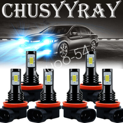 For Nissan Sentra 2013-2015 6PC 8000K CSP 3570 LED Headlight+Fog Light Bulbs Kit