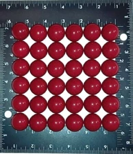 1 INCH Marbles RED Solid 25mm 36 Opaque 1" IN Acrylic Plastic Marbles Board Game