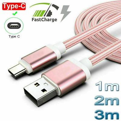 1M 2M 3M Nylon geflochtenes Schnelllade Micro USB C Typ C Datentelefon Ladekabel