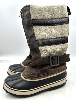Sorel Boots Women's Sz 6 Helen Of Tundra II Brown Winter Snow NL1586 Shearling