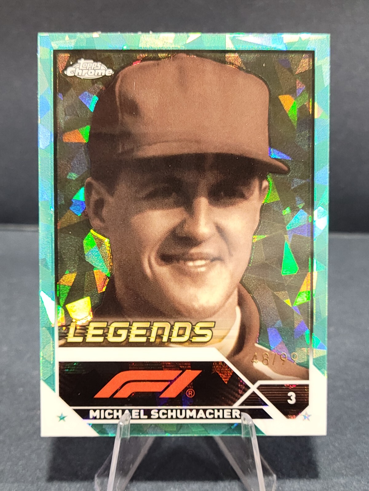 2023 Topps Chrome Sapphire Formula 1 F1 Michael Schumacher Aqua /99 #199