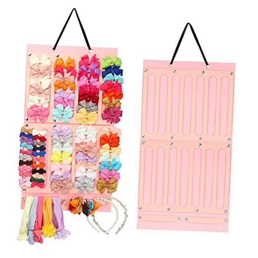 Hair Bows Holder w/Large Capacity, Hair 13.7x26 Inch (Pack of 1) Adorable Pink