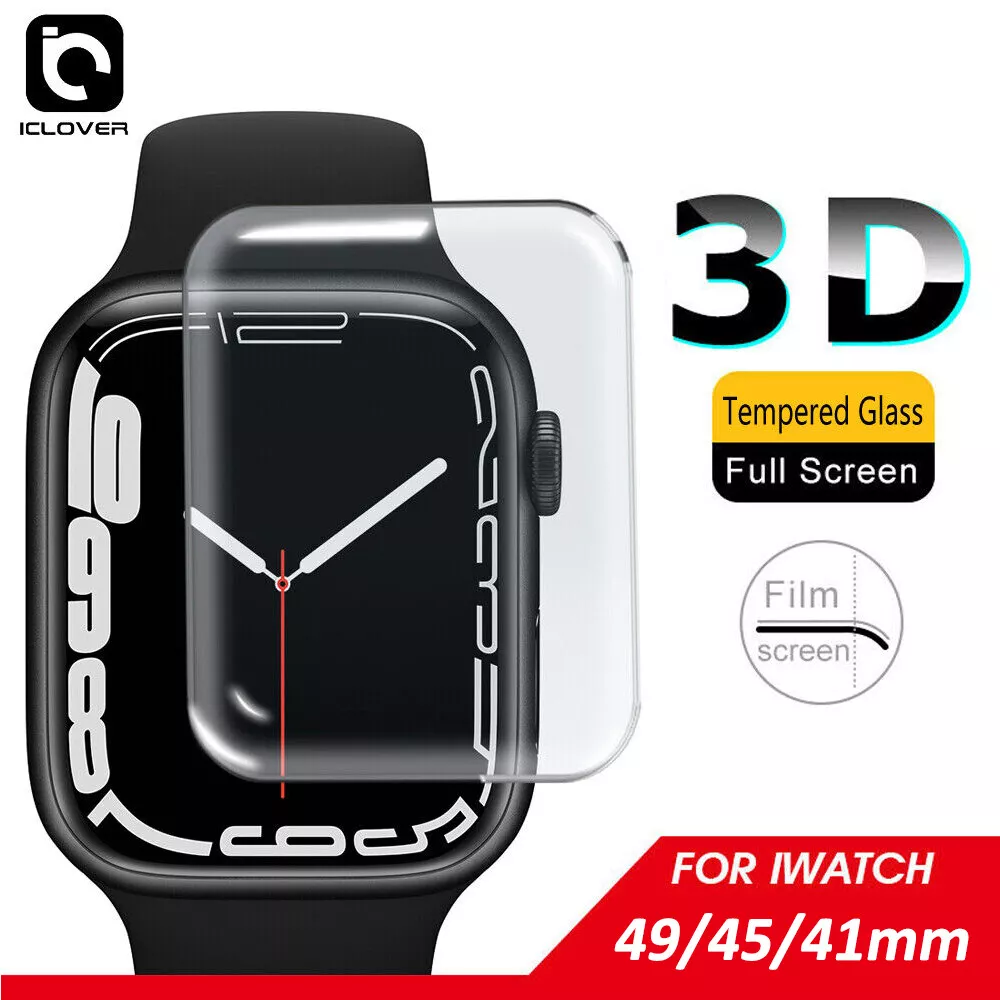 3D Tempered Glass Screen Protector Fr Apple Watch Series 9 8 7 6 5 40 41 44  45mm