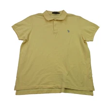 US Polo Assn. Lauren Shirt Mens Large Short Sleeve Golf Lightweight Yellow