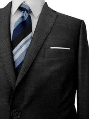GIORGIO FIORELLI 2 Button EURO SLIM Metallic Gray Men's Suit 