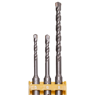 SDS Plus Betonbohrer Set 3 tlg 5mm 6mm 8mm Länge 110 und 160 mm HM-Steinbohrer