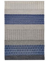 Moderner Teppich In Grau/Blau Wolle Polyester Rechteckig 140 X 200 Cm Akkaya