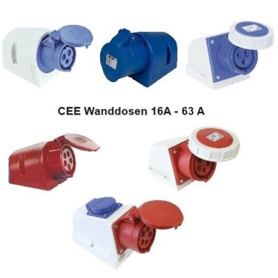CEE Wandsteckdose CEE Wandgerätedosen Wand dose  Kraftstrom Dose 400V