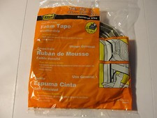 M-D Building Products 2097 Low Density Foam Tape, 3/8 x 1/2" x 17 Ft, Gray