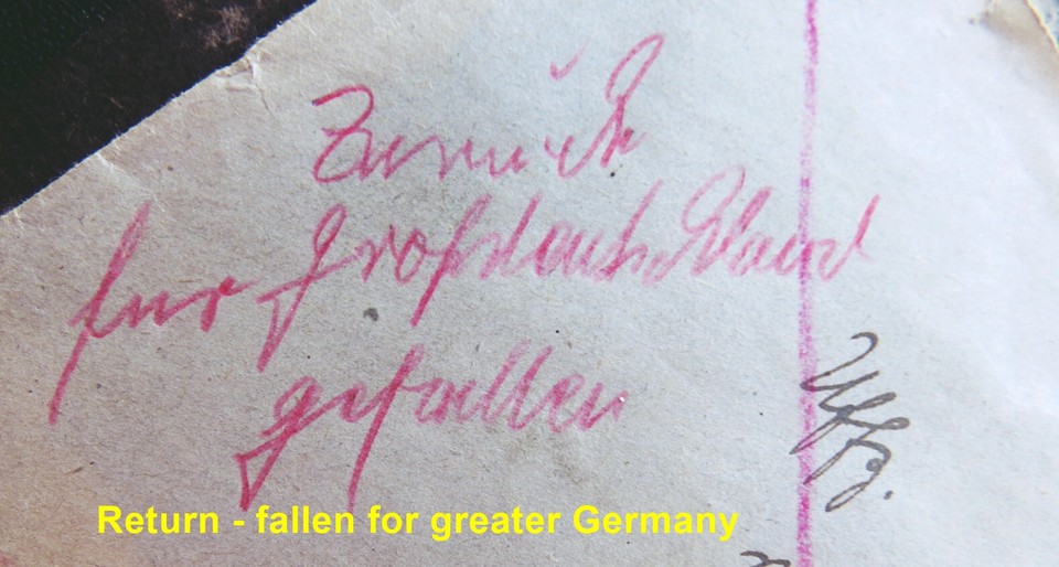 Envelope return to sender German Officer killed in action in Belarus 1944 KIA eBay