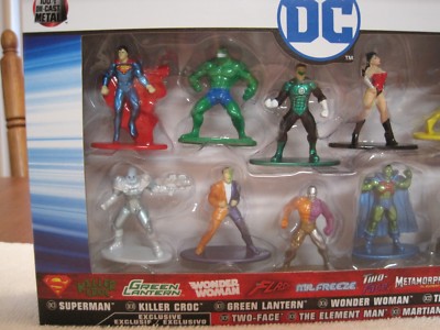 2017 JADA TOYS DC NANO METALFIGS 10 PACK COLLECTOR'S SET--DIECAST