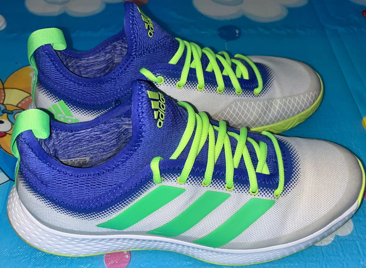 Adidas Mens Bounce Running Athletic Shoes White Blue Size 9