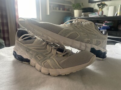 Asics Gel-Quantum 90 201A193 Men's White/Grat Sportstyle Sneaker Shoes Size 9.5