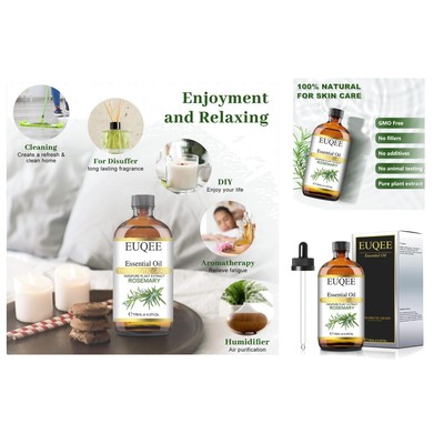 Versatile Rosemary Essential Oil 4Fl.Oz - Perfect for Diffuser & Soap Making