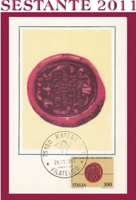 ITALIA MAXIMUM MAXI CARD 1981 GIORNATA DEL FRANCOBOLLO (371)