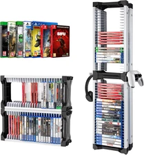 48-Disc Game Storage Tower Rack Stand for PS4 Xbox Switch Expandable Organizer