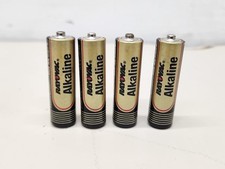 Lot of 4 Vintage Rayovac Alkaline AA Size Batteries Display Purposes Only Dead