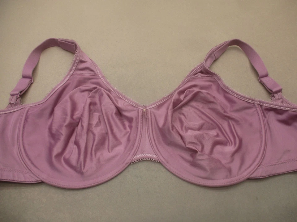 Sujetador demi 44DD Wacoal para mujer púrpura sin forro con aros cierre trasero 10L Foto 2 de 4