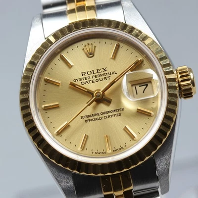 Montre automatique femme ROLEX Datejust 69173 vintage révisée 1990~1991 - Photo 1/4
