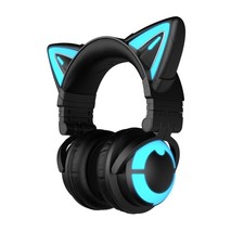 Cat Ear Headphones, Cute Cat Ear Gaming Headsets with Bluetooth 5.2 for PC/PE...