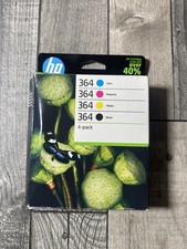 HP 364 Printer Ink Cartridges 4-Pack (Black, Cyan, Magenta, Yellow) N9J73AE NEW