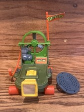 Vintage 1988 Playmates TMNT Cheapskate Vehicle With Shield - Read