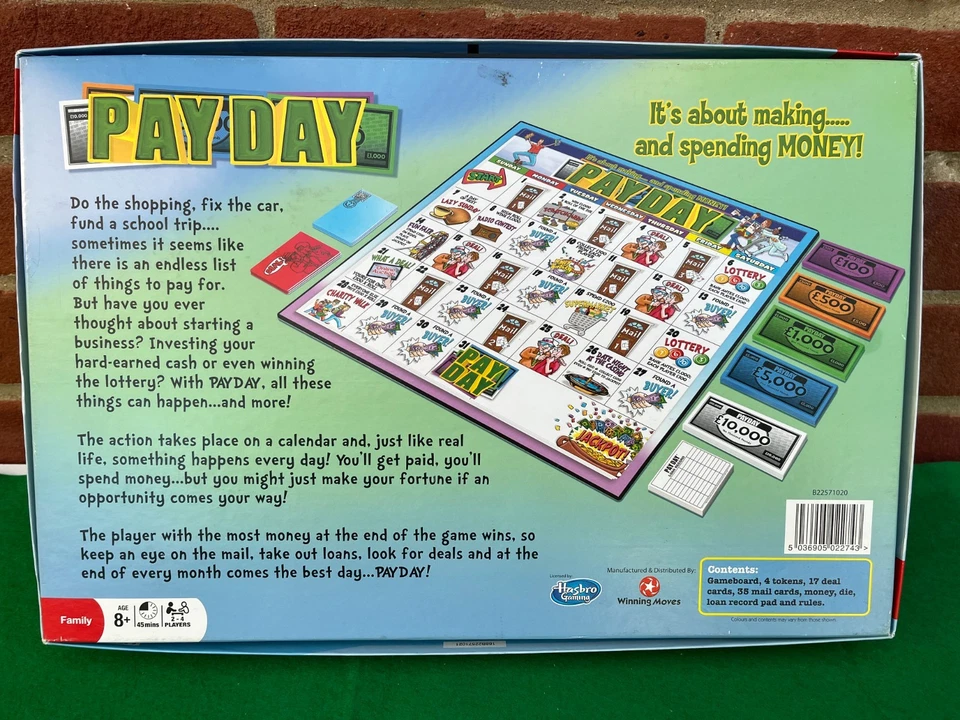 COMPLETE, MINT CONDITION Payday Board Game Hasbro 2015 Christmas Family Fun Game - Image 4 of 4