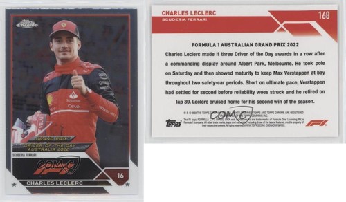 2023 Topps Chrome Formula 1 Grand Prix Driver of the Day Charles Leclerc 10vb - Bild 3 von 3