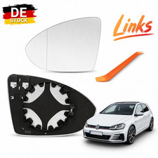 F&uuml;r Golf MK7 MK7.5 GTI Spiegelglas links beheizbar asph&auml;risch Fahrerseite 2013