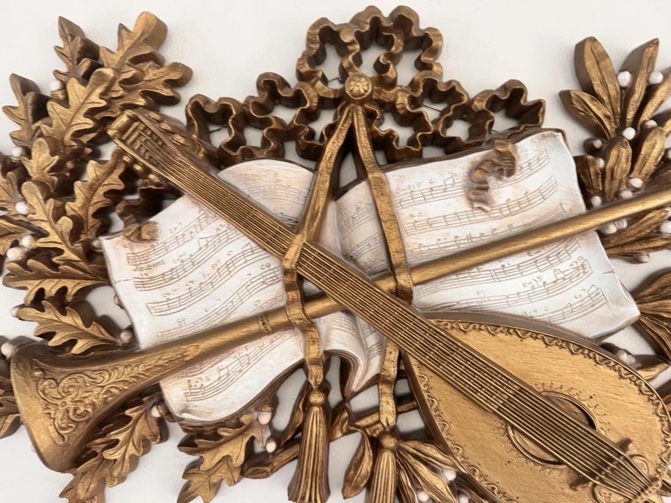 "Placa colgante de pared de madera de colección cancionero de música laúd cuerno italiano Rubatos 34x17""" Foto 4 de 4