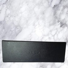 Furla Black Leather Eyeglass Case Holder NWOT Designer Travel Case  Lens Cloth