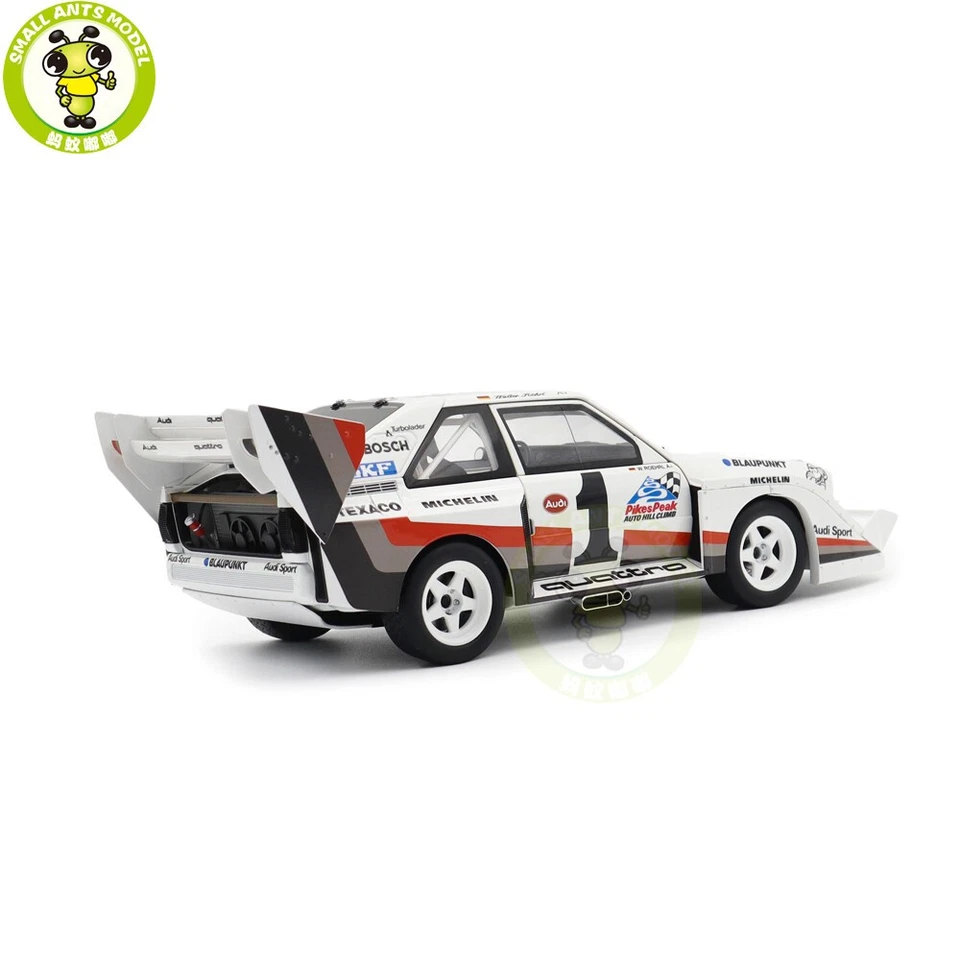 Carro modelo Audi Quattrio S1 Pikes Peak Winner 1987 W.Roehrl #1 Autoart 88700 em escala 1/18 - Imagem 4 de 4