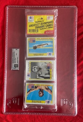 1983 Greatest Olympians Rack Pack. Clay And Frazier On Top. GAI Graded Mint 9  