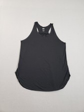 Uniqlo AIRism Women Tank Top M Black Stretch Racerback Crew Neck Activewear