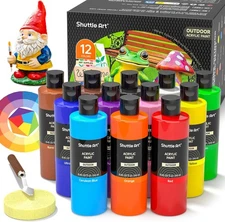 Shuttle Art Outdoor Acrylic Paint Set, 12 8 Fl Oz (Pack of 12), 12 Colors 