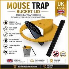 Mouse Trap Bucket Lid Mouse Rat Trap Catcher Auto Reset Multi Catch Mousetrap