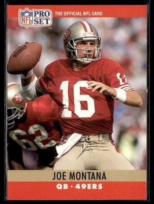 1990 Pro Set #293 Joe Montana 49ers Football Card 2802N