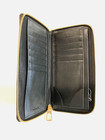 Lodis Black Leather Gold & Silver Metallic Zip Around Wallet — photo 3