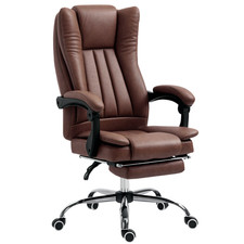 Vinsetto Executive Office Chair Computer Desk Chair for Home w/ Footrest, Brown