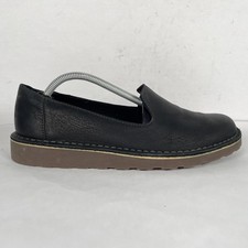 LL Bean Shoes Womens Size 8 M Black Leather Slip On Comfort Loafers Casual Flats