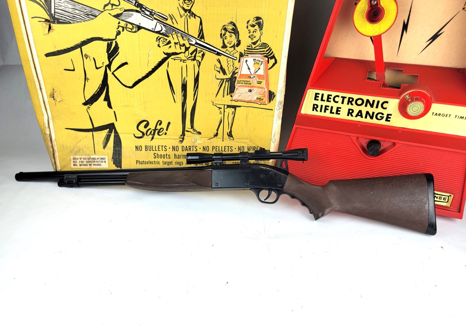 Vintage 1960s EMENEE Electronic Rifle Range with Moving Target Part No 2900