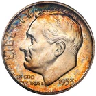 1953 Toned Roosevelt Dime Proof ANACS PF 66 PR See Video Toning Silver Coin 10C