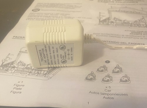 2014 LEMAX Village CRAZY CARS Carnival Ride ADAPTER & INSTRUCTIONS Carole Towne - Picture 2 of 4