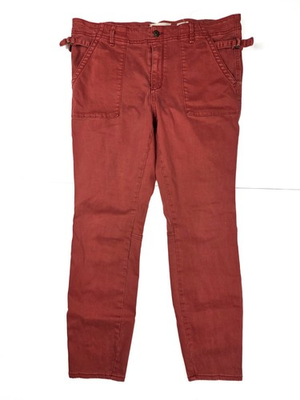 #ad Anthropologie Hei Hei Slim Fit Red Rust High Rise Utility Pants Women#x27;s Size 32 $22.00