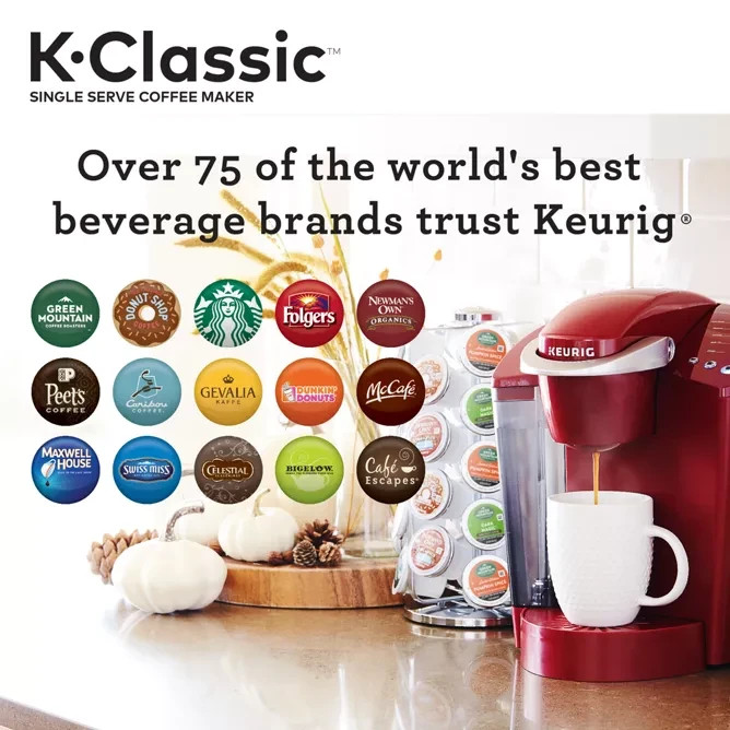 Keurig K-Classic Single Serve K-Cup Coffee Maker - Rhubarb